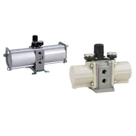 Smc Booster Regulator, Standard, Body Size 1/2 in., Handle-Operated Type VBA40A-T04-Z